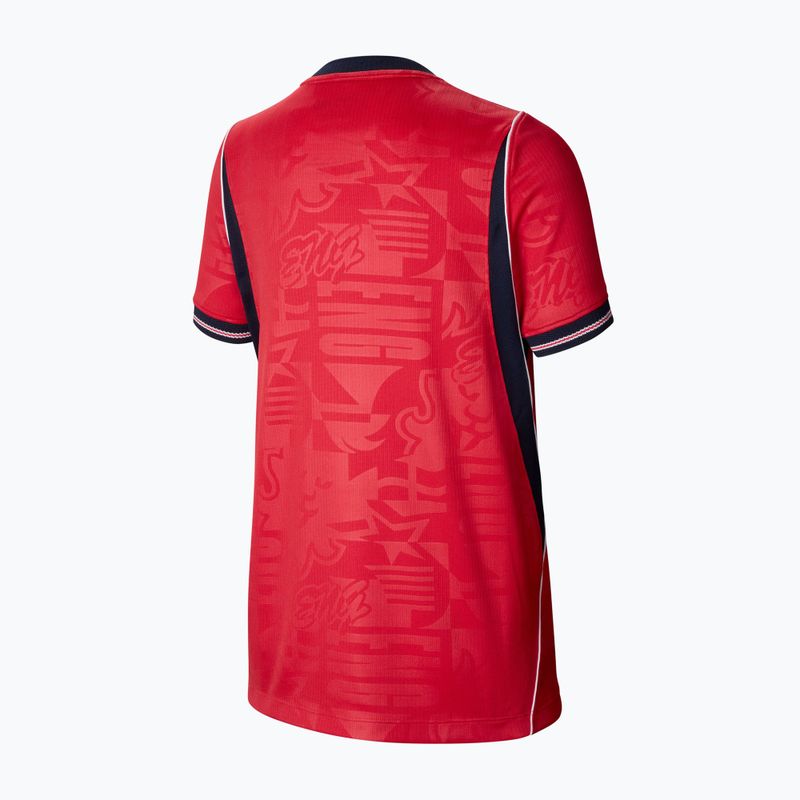 Dětské fotbalové tričko Nike England 2026 Stadium Away speed red/obsidian/white/obsidian 2