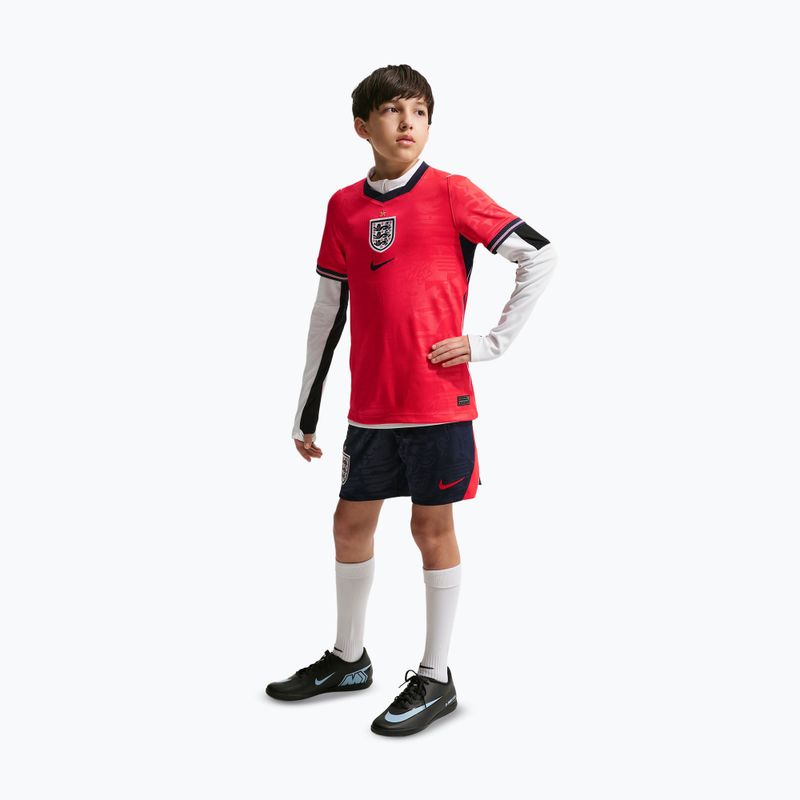 Dětské fotbalové tričko Nike England 2026 Stadium Away speed red/obsidian/white/obsidian 6