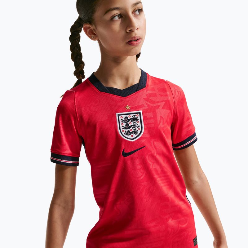Dětské fotbalové tričko Nike England 2026 Stadium Away speed red/obsidian/white/obsidian 7