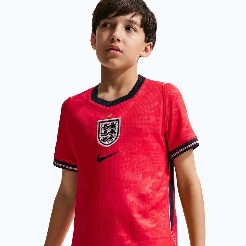 Dětské fotbalové tričko Nike England 2026 Stadium Away speed red/obsidian/white/obsidian 8