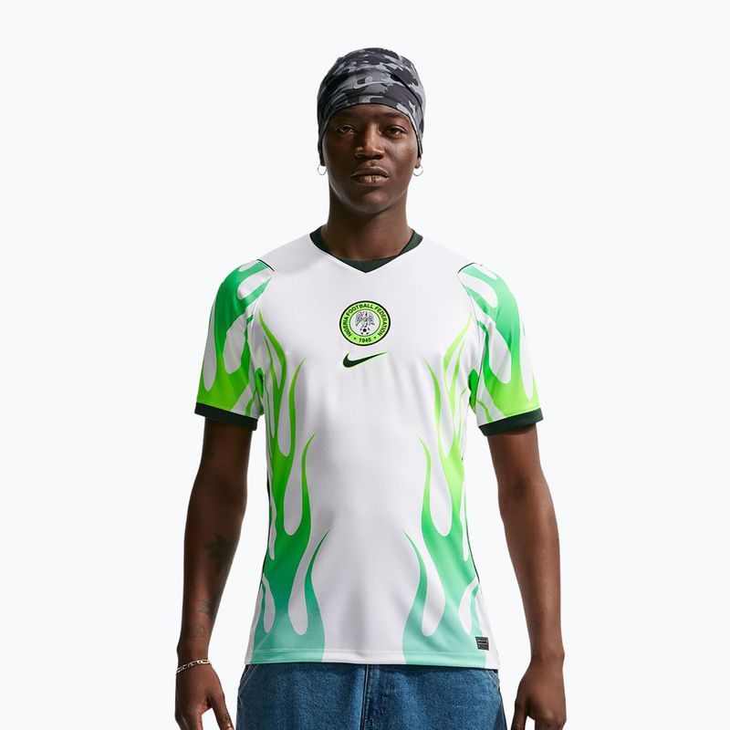 Pánské fotbalové tričko Nike Nigeria 2026 Stadium Away white/green glow/black
