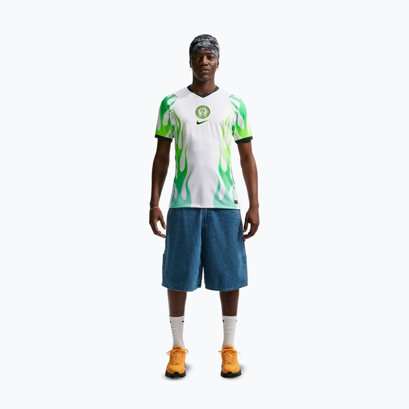 Pánské fotbalové tričko Nike Nigeria 2026 Stadium Away white/green glow/black 2