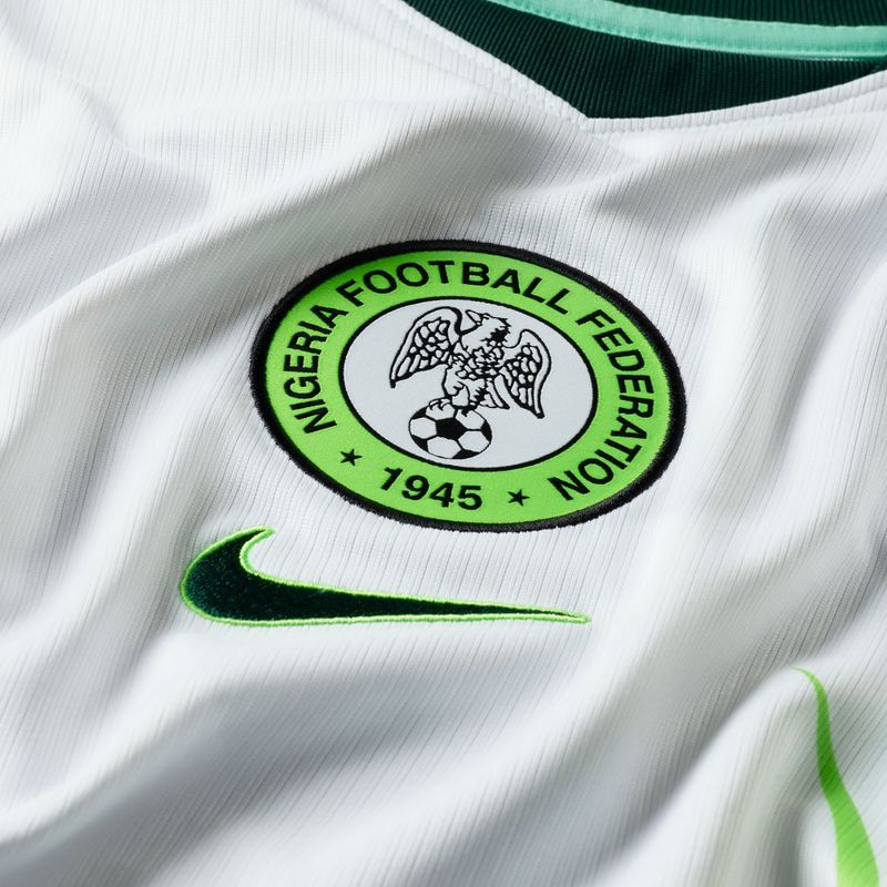 Pánské fotbalové tričko Nike Nigeria 2026 Stadium Away white/green glow/black 9