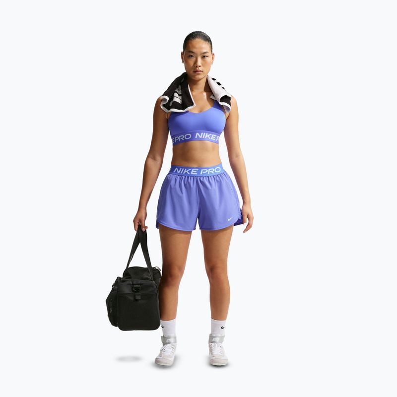 Dámské tréninkové šortky Nike Pro Dri-Fit Mid-Rise Brief-Lined 3" sapphire/white 2