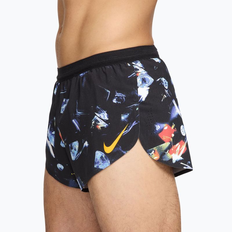 Pánské běžecké šortky Nike AeroSwift Dri-Fit ADV Brief Lined 2" black/laser orange 3