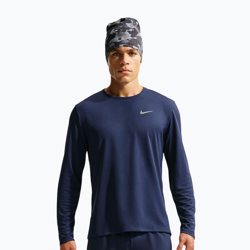 Pánské běžecké tričko Longsleeve Nike Miler Dri-Fit UV midnight navy