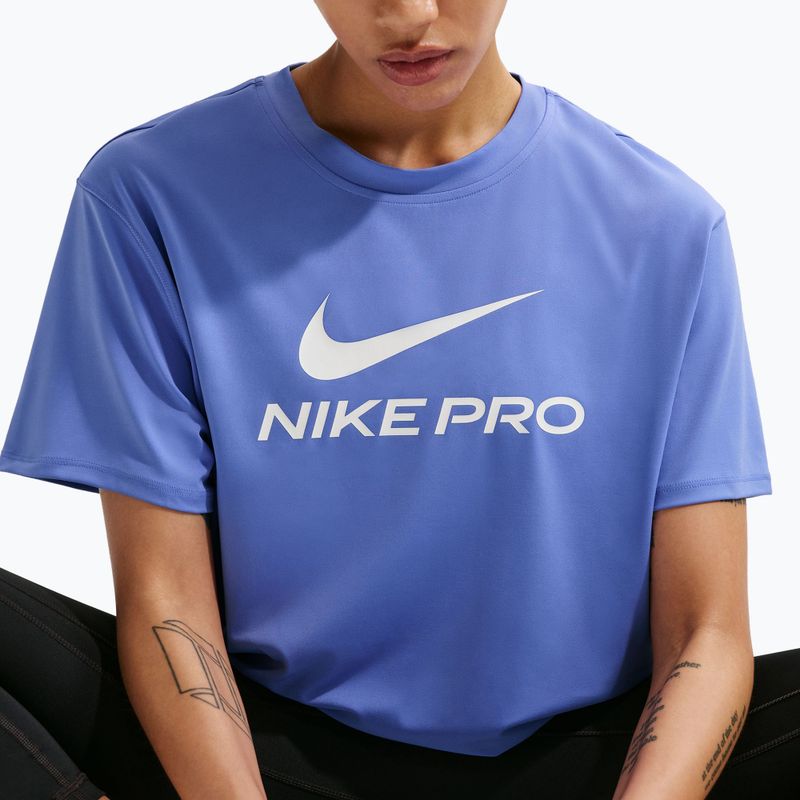 Dámské tréninkové tričko Nike Pro Dri-Fit Loose sapphire/white 5
