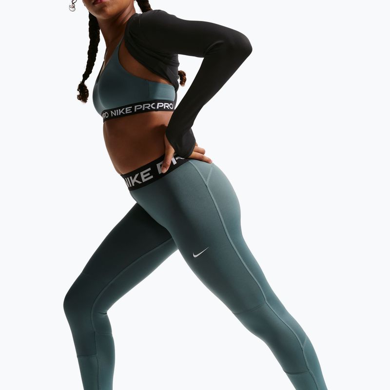 Dětské legíny Nike Pro Dri-FIT mineral slate/black/white 6