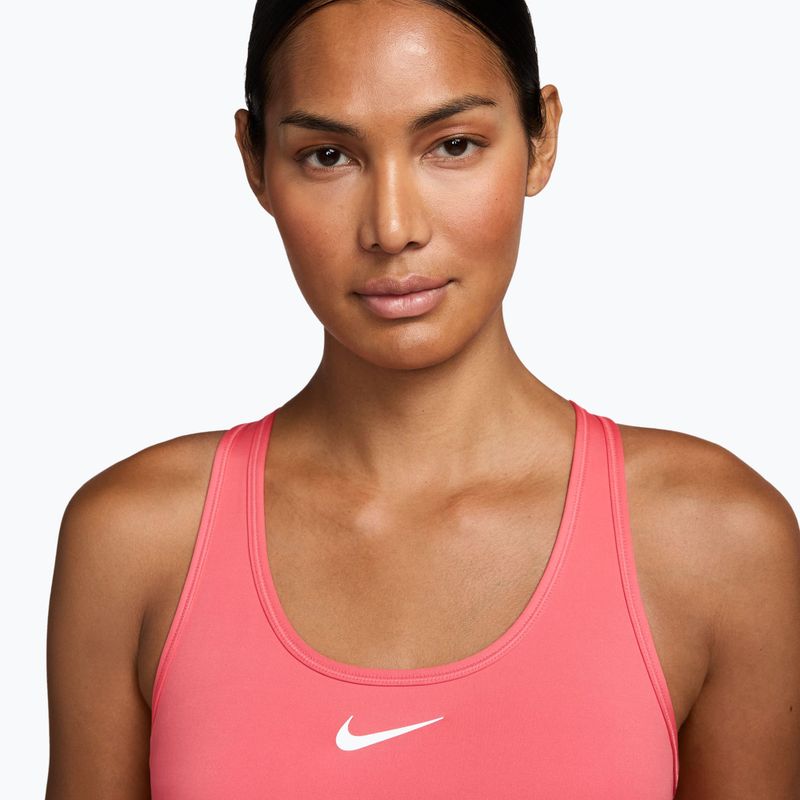 Sportovní podprsenka Nike Swoosh Medium Support sea coral/white 3