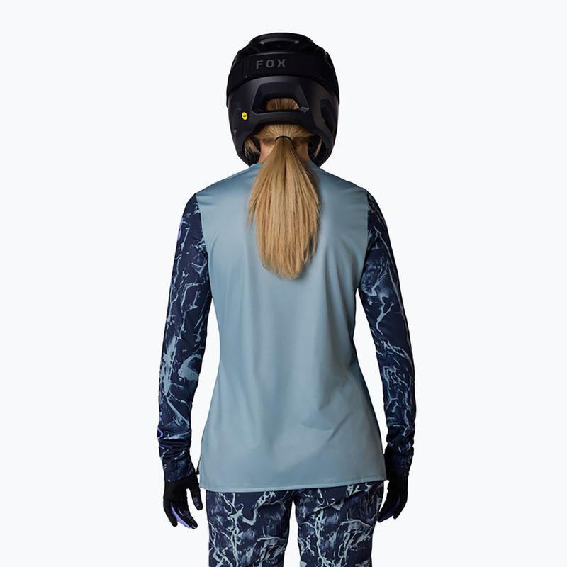 Dámské cyklistické tričko Longsleeve Fox Racing Ranger Image Print arctic blue 2