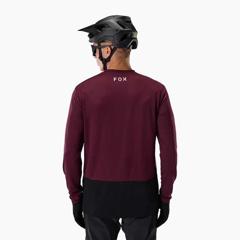 Pánské cyklistické tričko Longsleeve Fox Racing Ranger Fox Head LS dark maroon 2