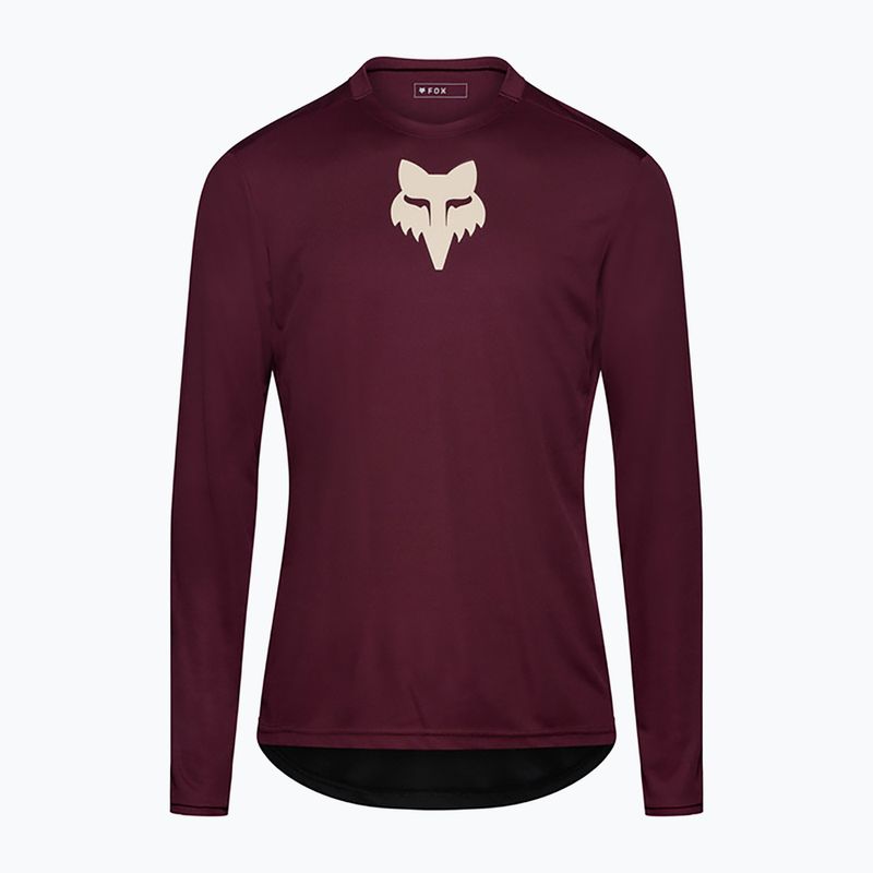 Pánské cyklistické tričko Longsleeve Fox Racing Ranger Fox Head LS dark maroon 5