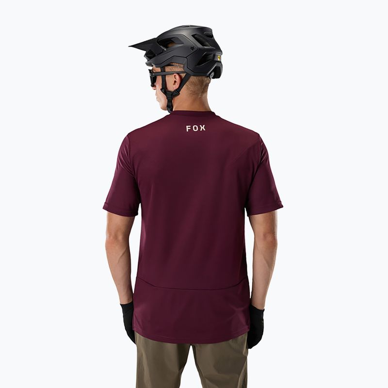 Pánské cyklistické tričko Fox Racing Ranger Fox Head SS dark maroon 2