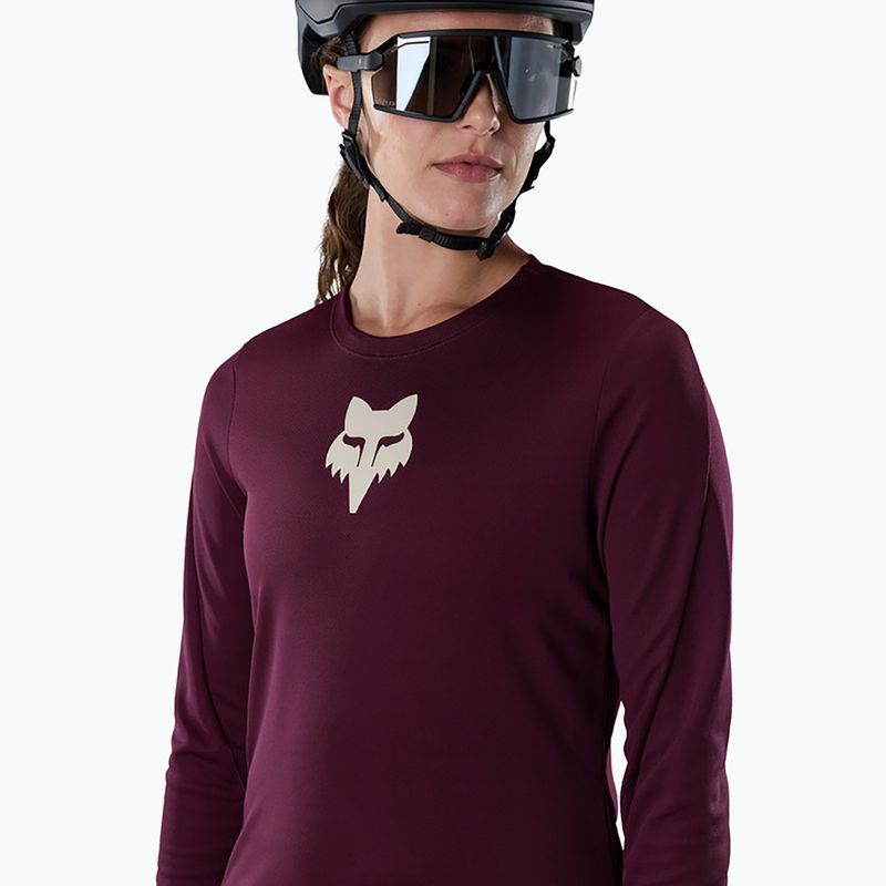 Dámské cyklistické tričko Longsleeve Fox Racing Ranger Fox Head LS dark maroon 3