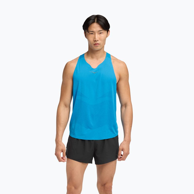 Pánská běžecká tričko HOKA Race Singlet hoka blue