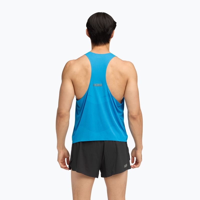 Pánská běžecká tričko HOKA Race Singlet hoka blue 3