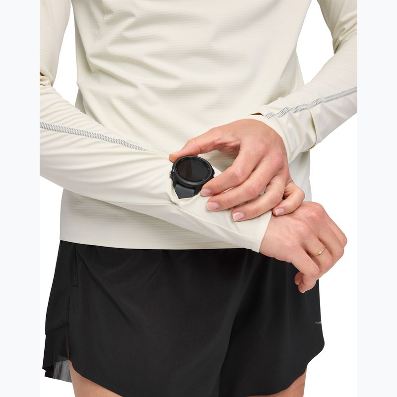 Dámská běžecká mikina HOKA GlideTech Quarter Zip ruffle salt 5