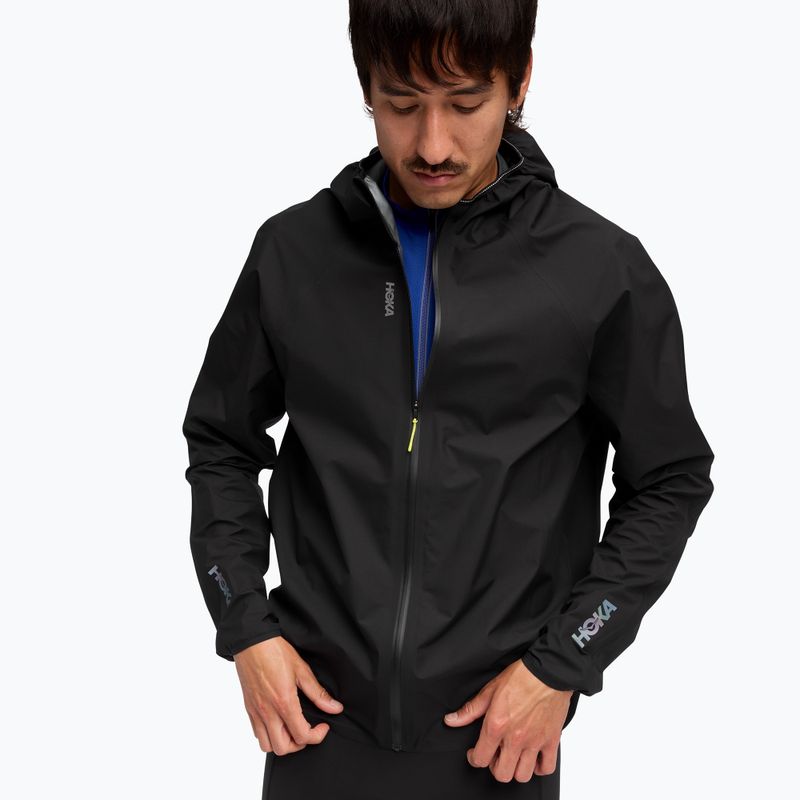 Pánská běžecká bunda HOKA Skybreeze Waterproof GTX black 4
