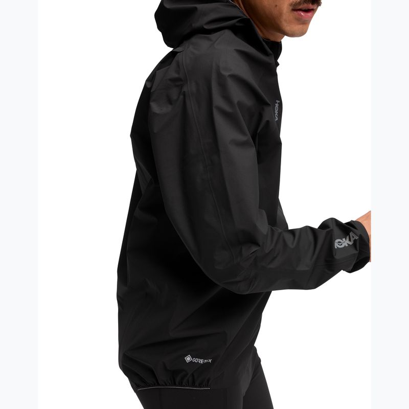 Pánská běžecká bunda HOKA Skybreeze Waterproof GTX black 5
