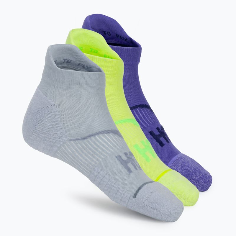 Ponožky HOKA No-Show Run Sock 3 pairs celstl blue/minrl blue/neon yuzu 8