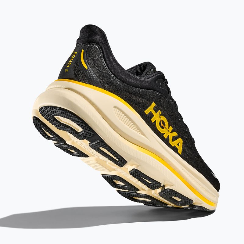 Pánské běžecké boty Hoka Bondi 9 carbon black/yellow gold 5