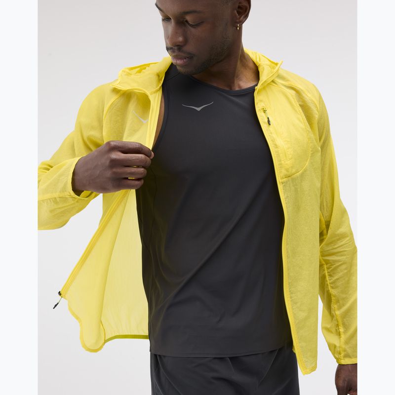 Pánská běžecká bunda HOKA Skyflow neon hoka citrus 4