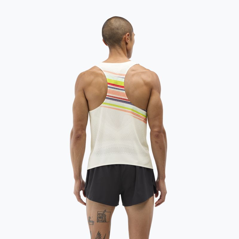 Pánské běžecké tričko HOKA Race Day Singlet alabaster flare 3
