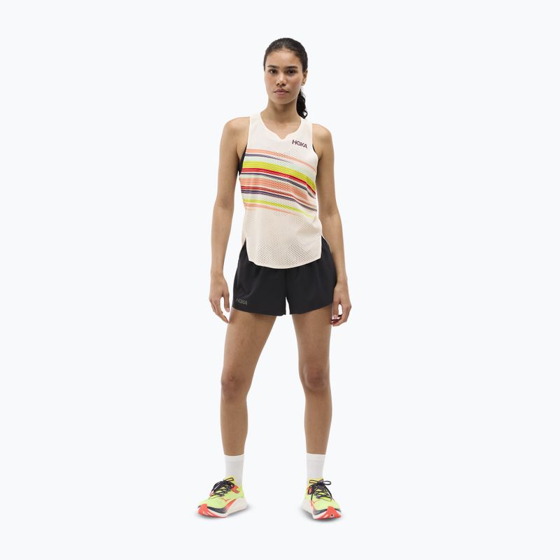 Dámské běžecké tričko HOKA Race Day Singlet alabaster flare 2