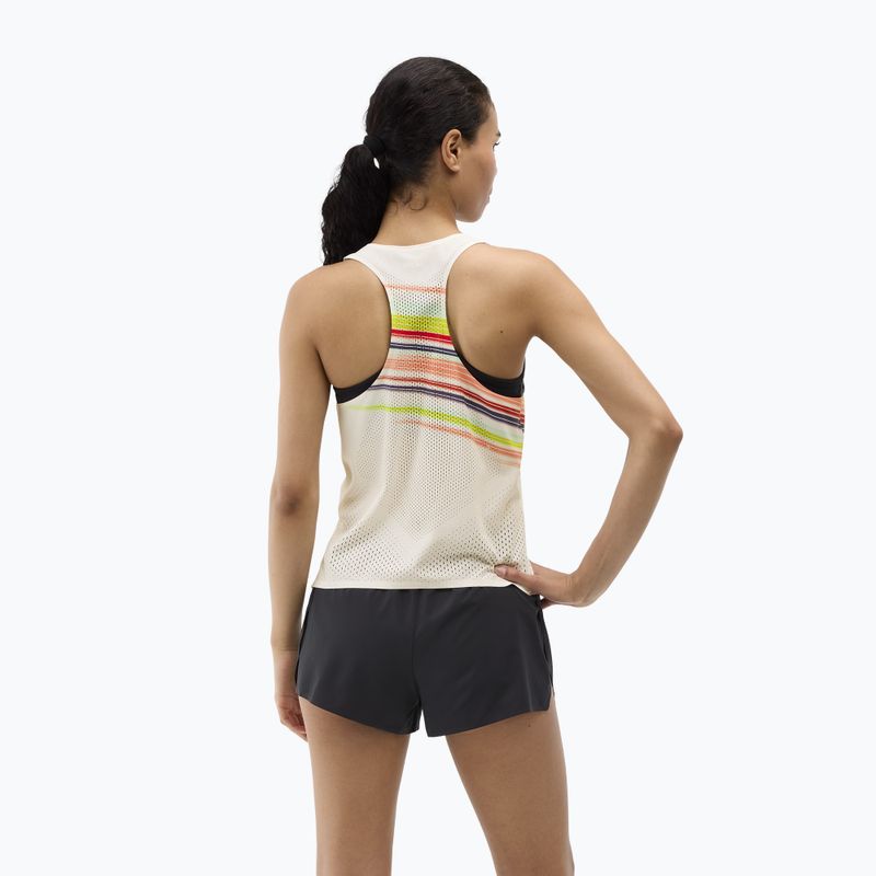 Dámské běžecké tričko HOKA Race Day Singlet alabaster flare 3