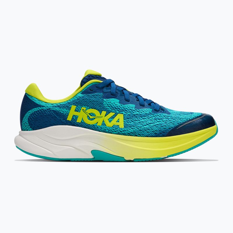 Dětské běžecké boty HOKA Rincon 4 electric aqua/neon hoka citrus 2