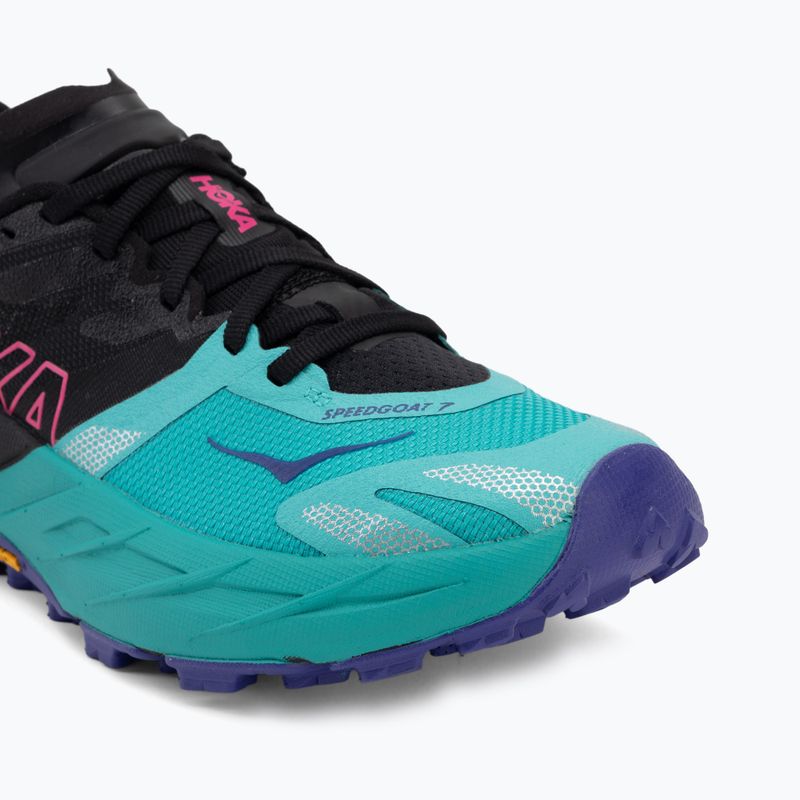 Dámské běžecké boty HOKA Speedgoat 7 black/electric aqua 7