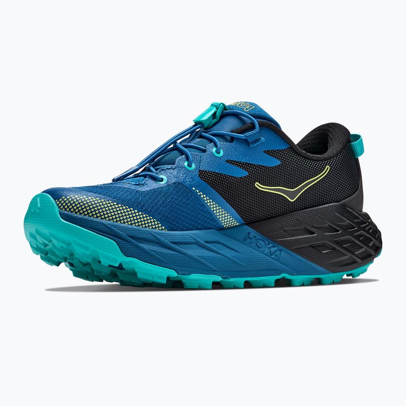 Dětské běžecké boty HOKA Speedgoat 7 black/night glow blue 4