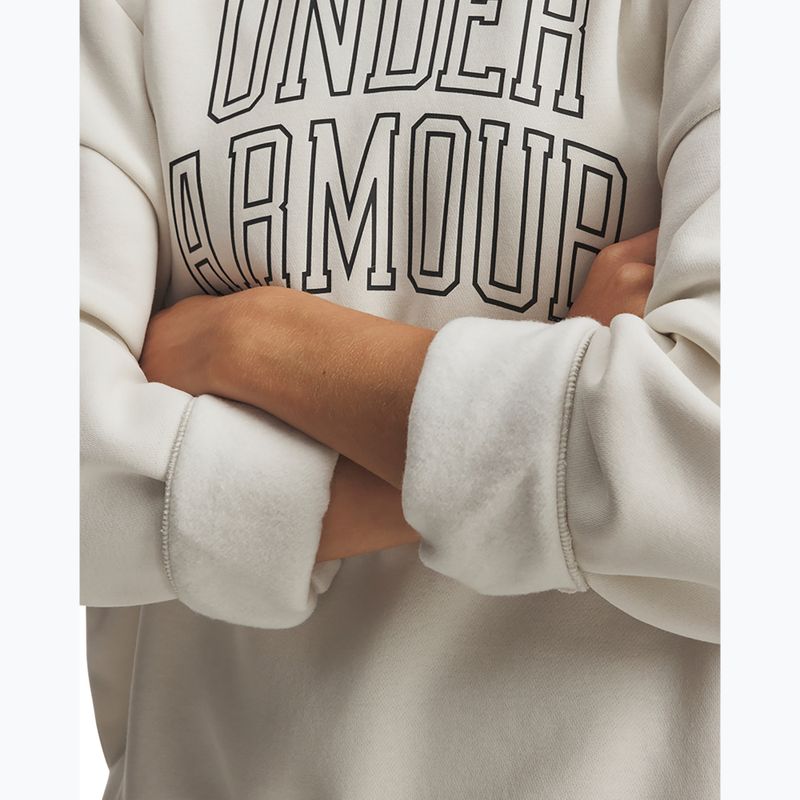 Dámská mikina Under Armour Rival Fleece Varsity Crew summit white/black 4