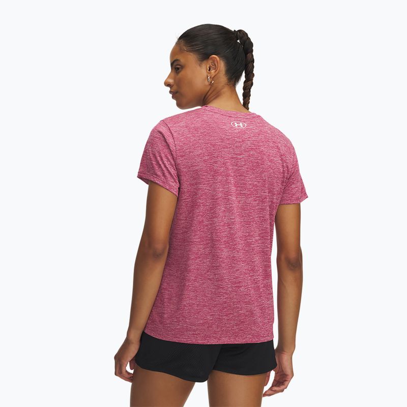 Dámské tréninkové tričko Under Armour Tech Twist fuchsie dusk/white 2