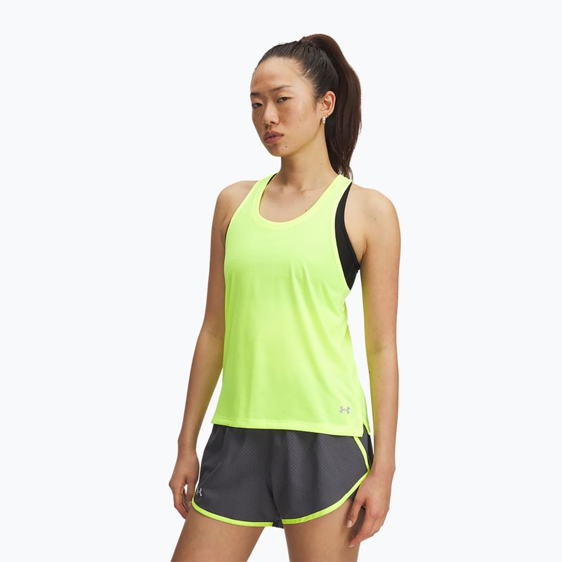 Dámské běžecké tričko Under Armour Launch Singlet high vis yellow/reflective