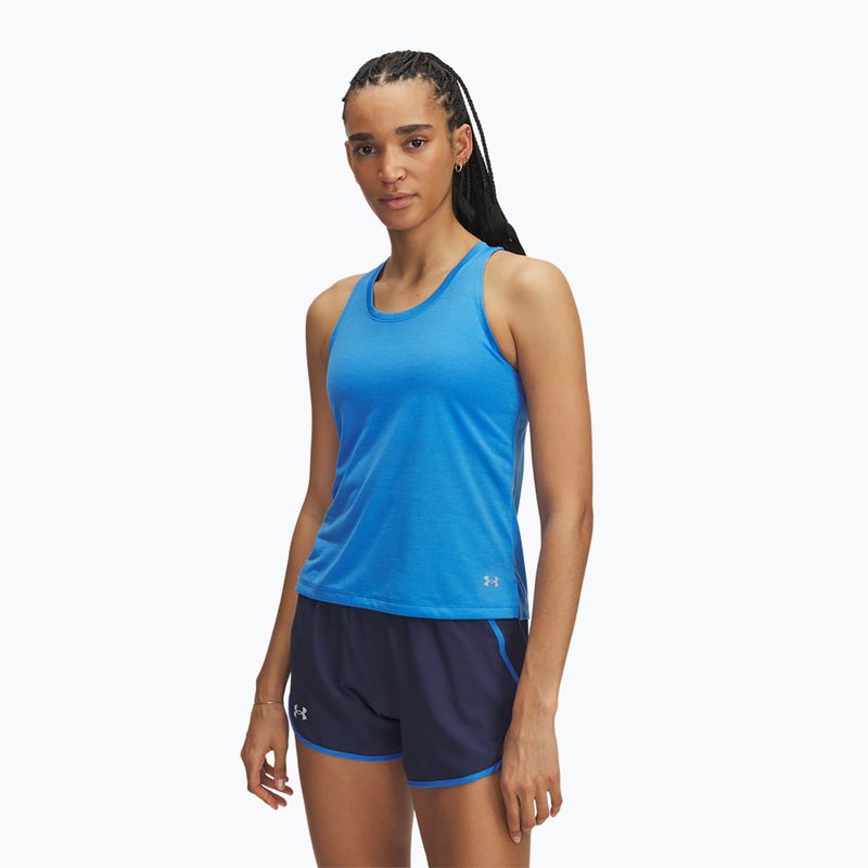 Dámské běžecké tričko Under Armour Launch Singlet blue atlantis/reflective