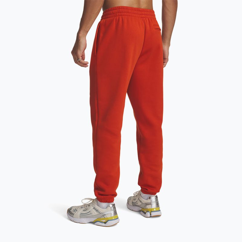 Pánské tréninkové kalhoty Under Armour Essential Fleece Joggers surplus orange/surplus orange 3