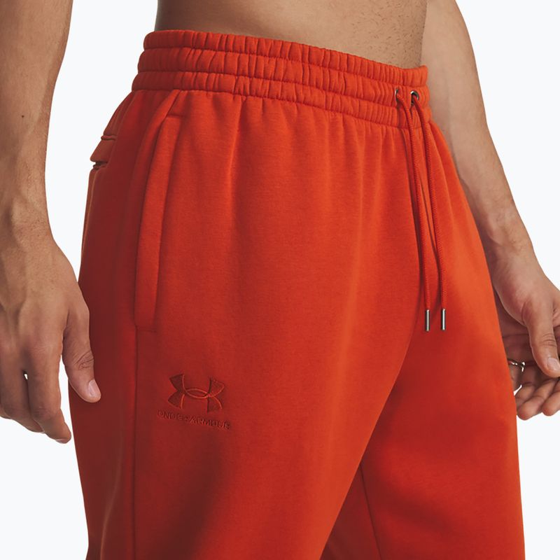 Pánské tréninkové kalhoty Under Armour Essential Fleece Joggers surplus orange/surplus orange 4