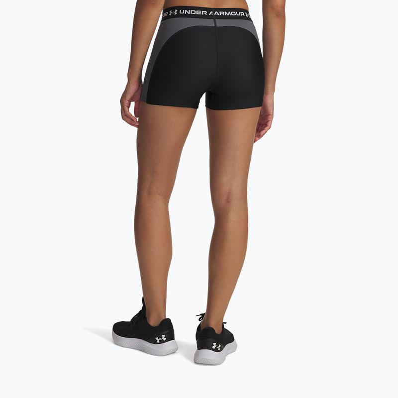 Dámské tréninkové šortky Under Armour HeatGear Rib Shorty black/castlerock/white 3