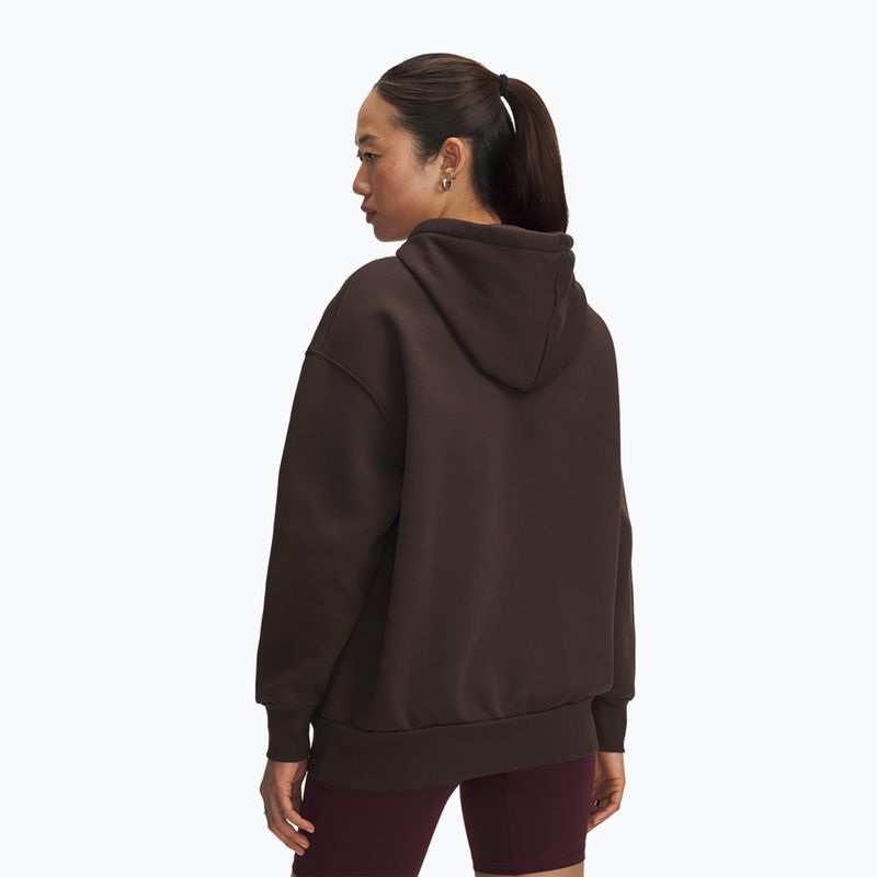 Dámská mikina Under Armour Icon Fleece Hoodie kona brown/white 2
