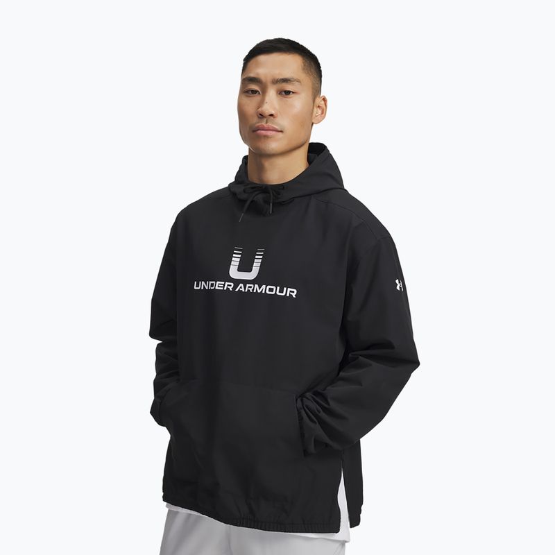 Pánská mikina Under Armour Unstoppable Woven Hoodie black/white