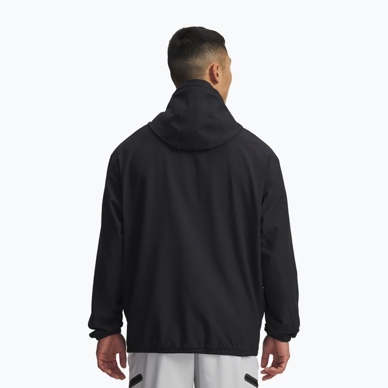 Pánská mikina Under Armour Unstoppable Woven Hoodie black/white 2