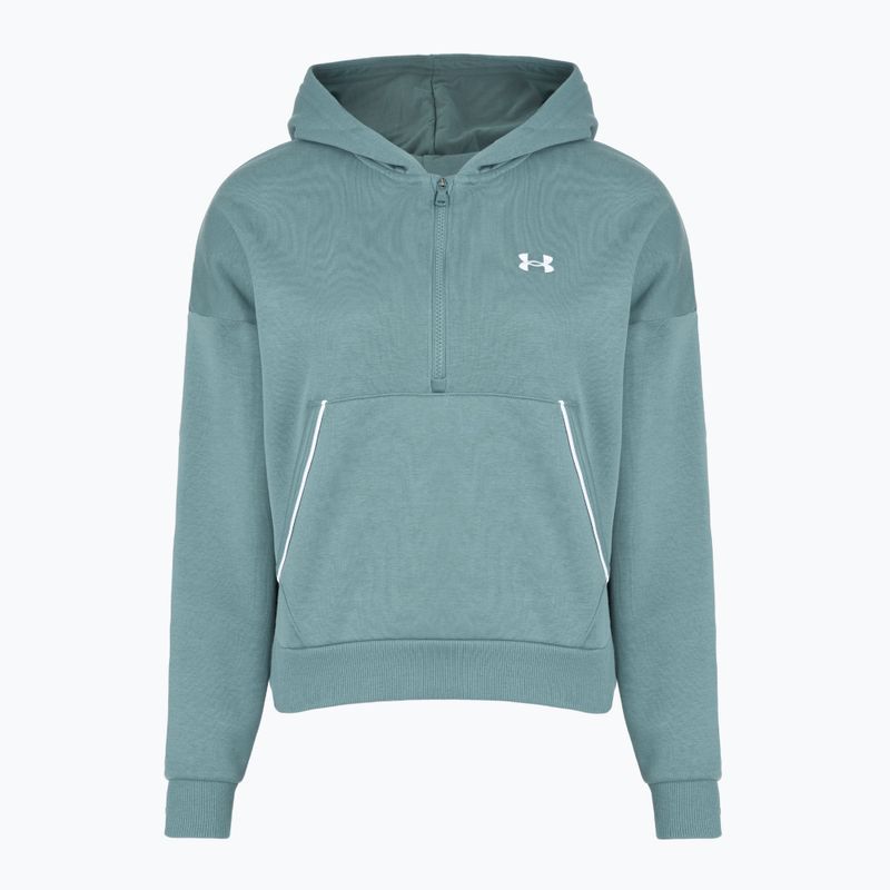 Dámská mikina Under Armour Rival Fleece Piped HZ Hoodie jasper blue/white 3