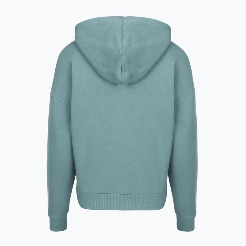 Dámská mikina Under Armour Rival Fleece Piped HZ Hoodie jasper blue/white 4