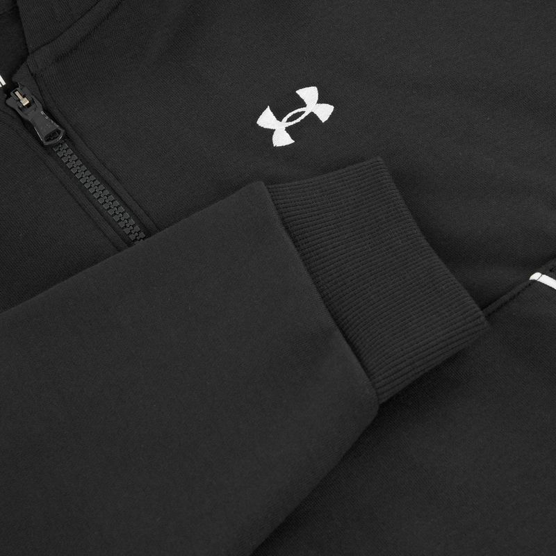 Dámská mikina Under Armour Rival Fleece Piped HZ Hoodie black/white 5