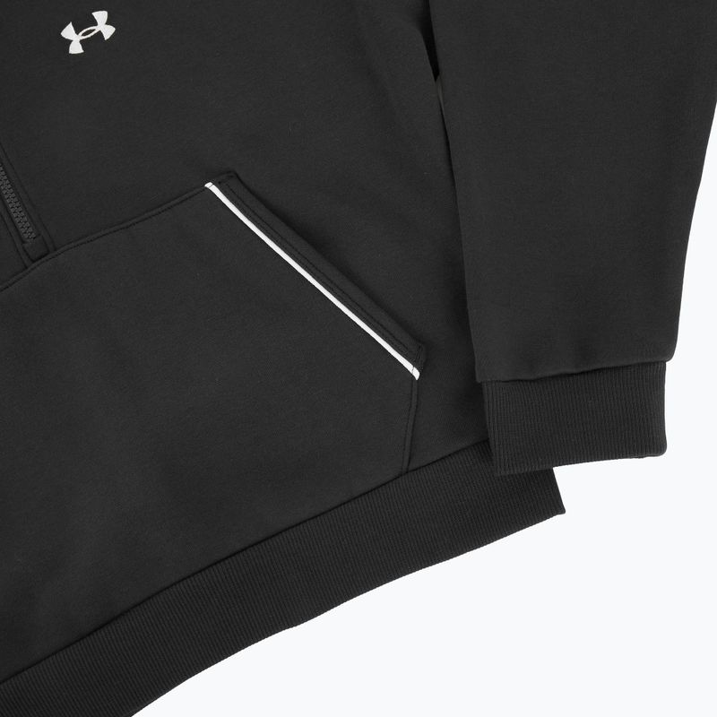 Dámská mikina Under Armour Rival Fleece Piped HZ Hoodie black/white 6