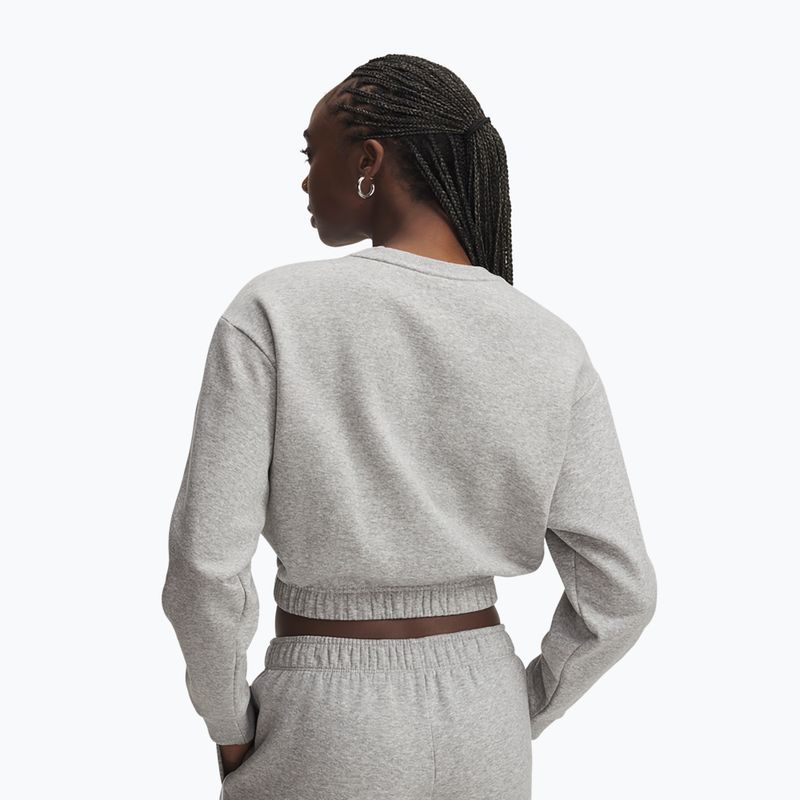 Dámská mikina Under Armour Rival Fleece Piped Crew mod gray light heather/white 2