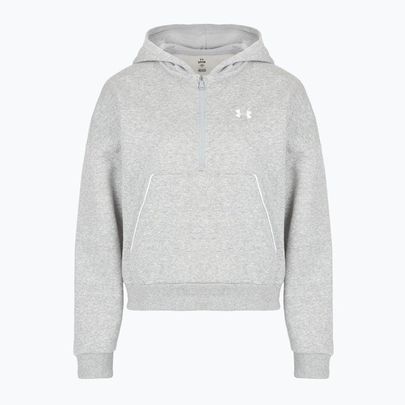Dámská mikina Under Armour Rival Fleece Piped HZ Hoodie mod gray light heather/white 3