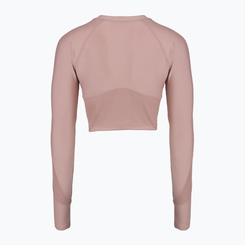 Dámské tréninkové tričko Longsleeve Under Armour HeatGear Rib 1/4 Zip tourmaline pink/tourmaline pink/white 2