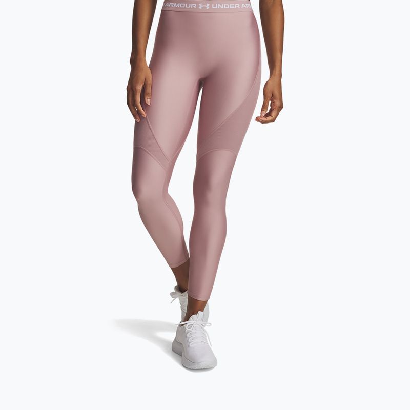 Dámské legíny Under Armour HeatGear Rib tourmaline pink/tourmaline pink/white